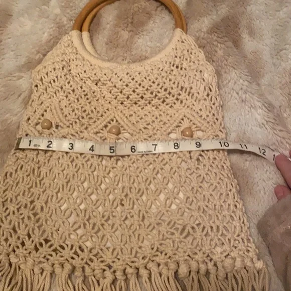 Macramé boho handbag - Picture 6 of 6
